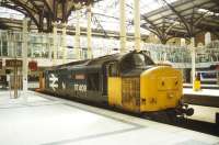 Class 37 no 37408 <I>Loch Rannoch</I> stands at Liverpool Street in July 1997.<br><br>[Ian Dinmore /07/1997]