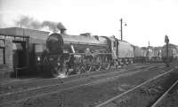 <I>A rose among thorns</I>. Jubilee no 45562 <I>Alberta</I> stands on Kingmoor shed on 7 October 1967. The locomotive had arrived at Carlisle earlier in the day with the Jubilee Railway Society <I>South Yorkshireman No 7</I> from Bradford Exchange, whch ran via Manchester Victoria and the WCML. Later 45562 took the special back to Bradford via the S&C and Leeds.<br><br>[K A Gray 07/10/1967]