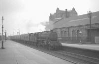 Black 5 no 44788 pulls into Stirling on 28 March 1964 with the 5.12pm Glasgow Buchanan Street - Callander train.<br><br>[K A Gray 28/03/1964]