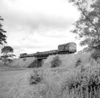 Last freight to Greenlaw. Photographed between Earlston and Gordon on 16 July 1965 [see image 25402].   <br><br>[Bruce McCartney 16/07/1965]
