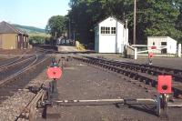 Ground signals controlling the coal sidings and crossover at Pitlochry in 1972.<br>
<br><br>[Bill Roberton //1972]