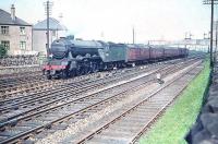 A3 no 60041 <I>Salmon Trout</I> about to take the Forth Bridge route at Saughton Junction in June 1958.<br><br>[A Snapper (Courtesy Bruce McCartney) 23/06/1958]