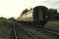 <I>That's yer lot!</I> The last passenger train to call at Lenwade (Hertfordshire Railtours 'Anglian Explorer') prepares to leave the station and head off into the sunset on 29th September 1979.<br><br>[Mark Dufton 29/09/1979]