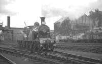 CR 123 moves off Dalry Road shed on 19 April 1965 making for Princes Street station where it will take over <I>Scottish Rambler no 4 (Train A)</I>. The special was scheduled to leave on the next leg of the railtour as the 3.5pm to Carstairs, where it would meet up with Train B [see image 20513].<br><br>[K A Gray 19/04/1965]