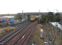 31465 on the rear of a Network Rail test train passing south through Barassie on 23 February 2011.<br><br>[Ken Browne 23/02/2011]