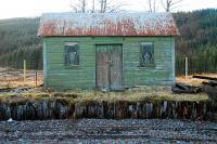 Winner of the 'fabulous bothy' competition 2011. This finely appointed shed graces the PW platform at Rannoch.<br><br>[Ewan Crawford /02/2011]