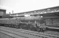Rebuilt <I>Patriot</I> no 45526 <I>Morecambe and Heysham</I> about to take the 10.35am Glasgow Central - Blackpool out of Carlisle platform 4 on 13 July 1963.<br><br>[K A Gray 13/07/1963]