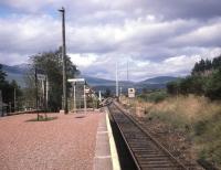 View north from the island platform at Bridge of Orchy in August <br>
1987.<br>
<br><br>[John McIntyre /08/1987]