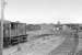 The former wagon shops at Ladybank photographed from a Dundee-bound train in 1973, with the Newburgh / Perth line passing to the left.D3540 is standing by awaiting her next duty shunting the extensive engineers sidings.<br><br>[Bill Roberton //1973]