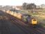 Final picture of the day as the light starts to fade on a pleasant October afternoon in 1970. Clayton D8580 passes Niddrie North Junction at 16.39 with trip E13 from Leith South destined for Millerhill yard. <br>
<br><br>[Bill Jamieson 13/10/1970]