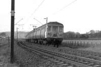 A Helensburgh to Airdrie service skirts the Clyde between Ardmore and Cardross in the early 1970s.<br>
<br><br>[John McIntyre //]