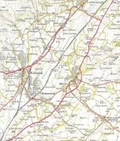 The southern end of the Kilbirnie Loop and the Beith Town branch seen on an OS One Inch Map of 1957.  At this point the station currently known as Lochwinnoch -the one on the 'main' line - was closed.  It had opened as Lochwinnoch, became Lochside, closed, reopened as Lochside when the Kilbirnie loop closed and was finally renamed Lochwinnoch.  Crown copyright 1957.<br>
<br><br>[David Panton //1957]