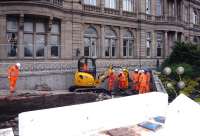 Work finally underway on Waverley Steps. Photographed on 31 March 2011.<br><br>[Colin Miller 31/03/2011]