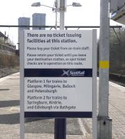 As at March 2011 Bellgrove must be the busiest unstaffed station in Scotland, certainly in terms of train numbers. It doesn't even have a ticket machine.<br><br>[David Panton 26/03/2011]