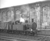 Fowler 3F <I>'Jinty'</I> 0-6-0T no 47326 is duty station pilot at Carlisle on 24 July 1965 The locomotive is seen here standing in the sidings on the west side of the station.<br><br>[K A Gray 24/07/1965]