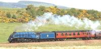 The <I>Forth Circle</I> special approaching Cowdenbeath on 24 April behind 60007 <I>Sir Nigel Gresley</I>.<br><br>[Brian Forbes 24/04/2011]
