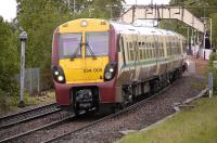 334 009 leaves Bowling with an eastbound service on 8 May.<br><br>[Bill Roberton 08/05/2011]