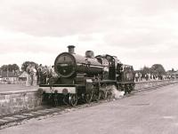 53809 standing at the site of Ludgershall station, the last remaining BR section of the MSWJR, on 27 September 1987. The locomotive was running specials from Andover to Ludgershall, a distance of around twelve miles.<br>
<br><br>[Peter Todd 27/09/1987]
