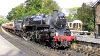 76079 at rest in Grosmont station after bringing in a train from Whitby on 28 September 2009.<br><br>[Colin Miller 28/09/2009]