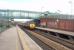 In addition to the frequent service of local trains calling at Meadowhall, express trains also pass through Platforms 1 and 2 travelling to and from Sheffield. 43384 leads a Cross Country HST at speed towards Sheffield with 43378 on the rear. View north east towards Swinton with the M1 Tinsley viaduct visible in the distance.<br><br>[Mark Bartlett 19/03/2011]