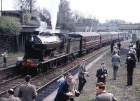 No 256 <I>Glen Douglas</I> at Bothwell with the SLS (Scottish Area)  Glasgow City and District tour of 30 April 1960. The tour, hauled by no 256 throughout, started from the former terminus at Hyndland and finished at Glasgow Queen Street Low Level. <br>
<br>
<br><br>[John Robin 30/04/1960]