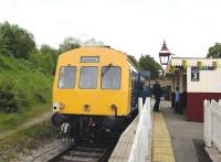 Platform scene at Wirksworth, on the Ecclesbourne Valley Railway, on 15 May 2011.<br><br>[Peter Todd 15/05/2011]