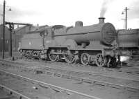 Fowler ex-LMS 2P 4-4-0 no 40695 stands on Kingmoor shed in April 1960.<br><br>[Robin Barbour Collection (Courtesy Bruce McCartney) 14/04/1960]