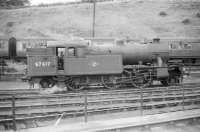 Gresley V3 2-6-2T no 67617 in the shed yard at Hawick in August 1958.<br><br>[Robin Barbour Collection (Courtesy Bruce McCartney) 24/08/1958]
