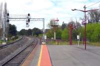 Ancient and modern - Vicrail main line looking to Melbourne in October 2010, with its reversible (and incomprehensible!) signalling, while to the right stands the somersault starting signal of the Victorian Goldfields Railway.<br><br>[Colin Miller 05/10/2010]