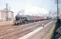 A3 Pacific no 60098 <I>'Spion Kop'</I> is about to turn north at Saughton Junction on the last day of July 1959 and head for The Forth Bridge.<br><br>[A Snapper (Courtesy Bruce McCartney) 31/07/1959]