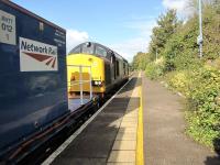 37059 with a late in the season weed killing train at Brundall in September 2009. <br><br>[Ian Dinmore 12/09/2009]