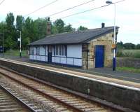 The up platform building at Acklington, Northumberland on 19 July 2011. One of the quieter stations on the ECML, Acklington is currently served by 1 northbound and 2 southbound trains a day [see image 3007]. <br><br>[Colin Alexander 19/07/2011]