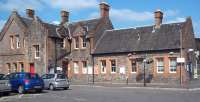 Forecourt of the 1847 station at Lockerbie, photographed on 3 August 2011.<br><br>[Andrew Wilson 03/08/2011]