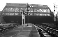Just a few months after its September 1965 closure and the only thing missing from Edinburgh's Princes Street station is trains.<br>
<br><br>[David Spaven //1965]