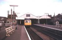 A lonely looking DMU stands at platform 2 at Lowestoft in August 1990.<br><br>[Ian Dinmore /08/1990]