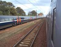 ECML services held up at Dunbar on 11 September 2011 due to a points failure north of the station. The problem resulted in delays of approximately 90 minutes.<br><br>[Andrew Wilson 11/09/2011]