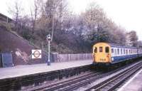 <I>Tadpole</I> Farewell Tour - a class 206 DMU photographed at Croxley Metropolitan Line station in May 1986<br><br>[Ian Dinmore /05/1986]