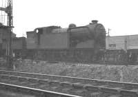 Class N2 0-6-2T no 69589 stands in a siding at Stratford in 1960. The locomotive is thought to have been withdrawn and awaiting disposal at this point. [With thanks to Messrs Jamieson, Smith and Pesterfield].<br><br>[K A Gray //1960]