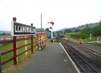 Looking towards Bala from the platform at Llanuwchllyn on the Bala Lake Railway in the summer of 2006.<br><br>[Bruce McCartney 02/07/2006]