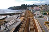 Looking west from the station footbridge at Dawlish on 12 September 2011.<br><br>[Ewan Crawford 12/09/2011]