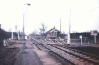 View north east from the platform at Eccles Road station in January 1988 looking towards Norwich. <br><br>[Ian Dinmore 13/01/1988]