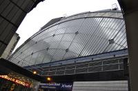 The south face of Queen Street's train shed on 9 October; hopefully more visible after the remodelling of the entrance.<br><br>[Bill Roberton 09/10/2011]
