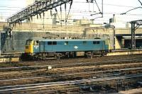86247 sets off for Willesden depot, having been released from the train that it has earlier brought into Euston in March 1976. With the advent first of DVT working and now the muliple unit, this activity is seldom necessary these days.<br>
<br><br>[John McIntyre 20/03/1976]