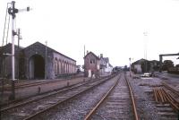 The old shed and yard at Ennis, Co Clare, in July 1988, looking towards the station.<br><br>[Ian Dinmore /07/1988]