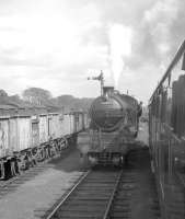 St Margarets V3 2-6-2T no 67668 at Duddingston Junction on 25 August 1962. The locomotive had brought the Stephenson Locomotive Society (Scottish Area) <I> Edinburgh & Dalkeith Rail Tour </I> from Waverley and handed over here to J35 0-6-0 no 64510 for the trip up the St Leonards branch [see image 36313].<br><br>[R Sillitto/A Renfrew Collection (Courtesy Bruce McCartney) 25/08/1962]
