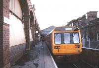 142004 stands at platform 2 at Chester station in October 1986.<br><br>[Ian Dinmore /10/1986]