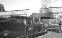 J21 0-6-0 no 65033 with the RCTS/Stockton & Darlington Locomotive Society <I>J21 Rail Tour</I> at Kirkby Stephen East on 7 May 1960. The special was returning from Carlisle to Darlington via the Stainmore Route.<br><br>[K A Gray 07/05/1960]
