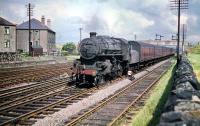A westbound train, an ecs working based on the headlamp code, at Saughton Junction on 18 July 1959 headed by Ivatt 2-6-0 no 43132.<br><br>[A Snapper (Courtesy Bruce McCartney) 18/07/1959]