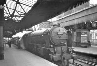 A2 Pacific no 60527 <I>Sun Chariot</I> stands at Aberdeen platform 6 in July 1962.<br><br>[R Sillitto/A Renfrew Collection (Courtesy Bruce McCartney) /07/1962]