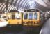 Old and new Harrogate line DMUs stand at York in May 1998.<br><br>[Ian Dinmore /05/1998]